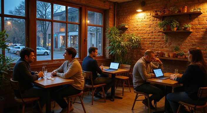 Een intieme speeddate-avond in een gezellig café in Leuven.